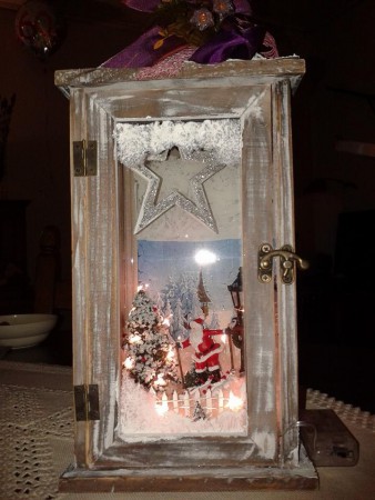 kerst in een glazen huisje